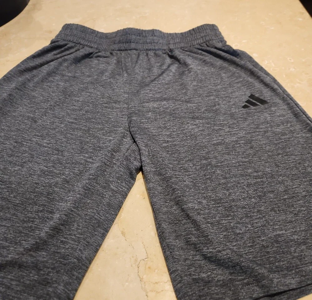 adidas Heather Gray Boys' Athletic Knit Shorts